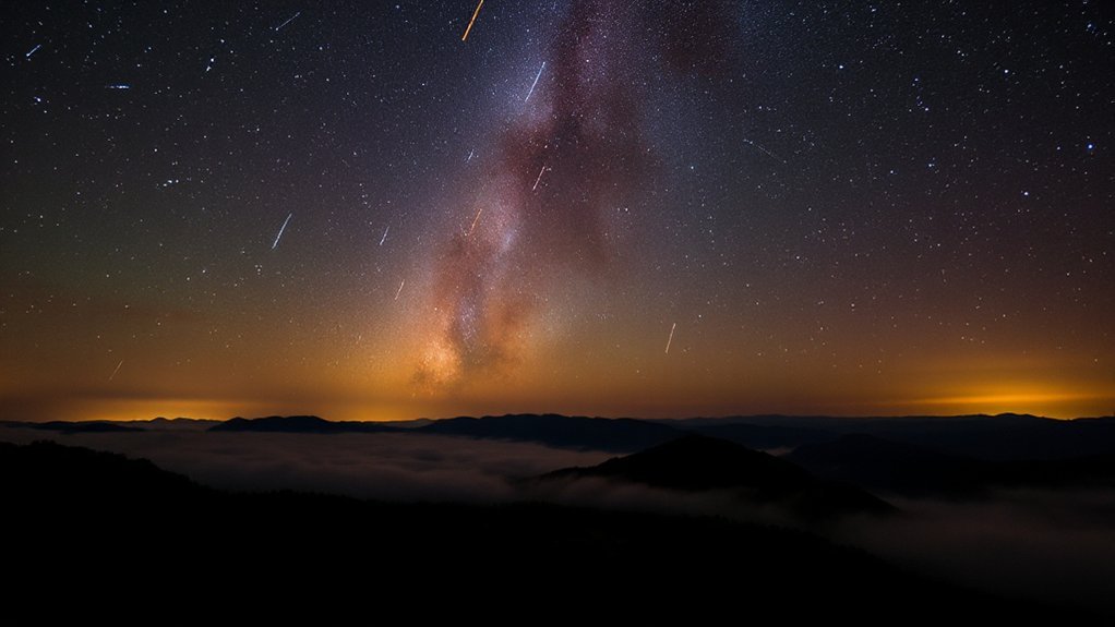 cometary debris radiant streaks