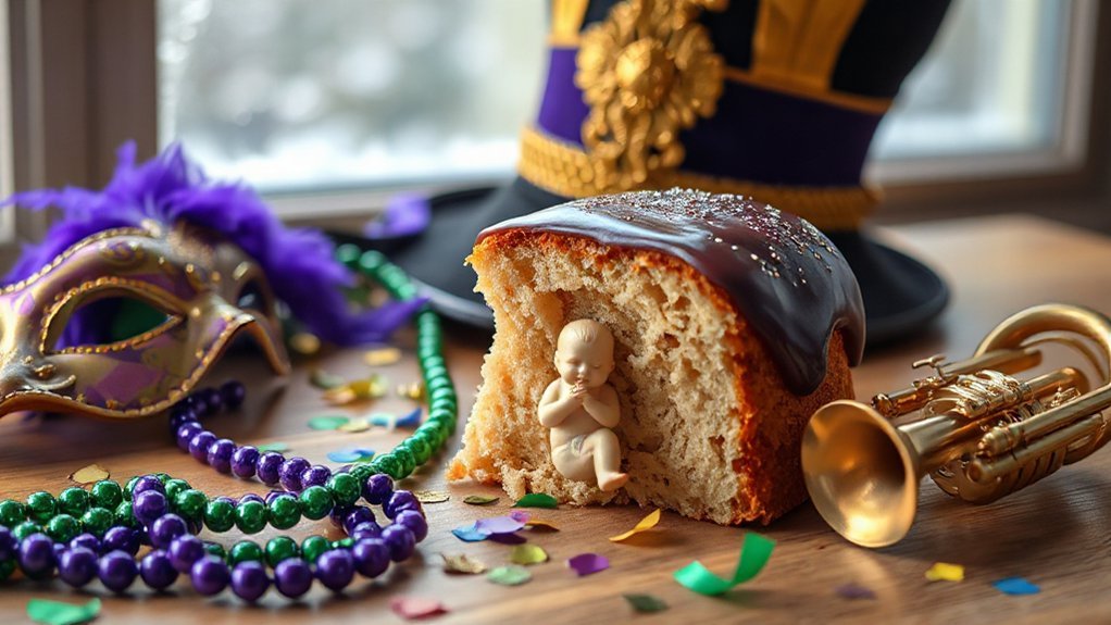 beads masks king cake