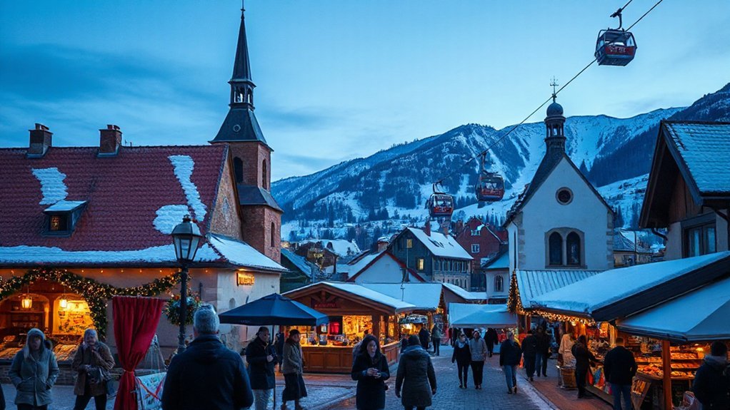 lantern lit markets and slopes