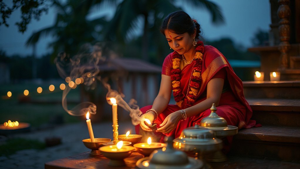 timed evening lakshmi puja