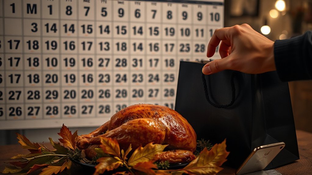 black friday follows thanksgiving