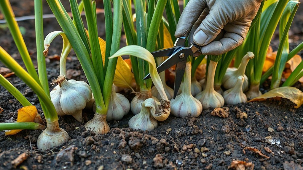 cut scapes when curled